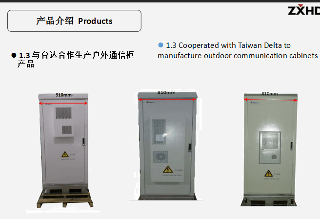 与台达合作生产户外通信柜